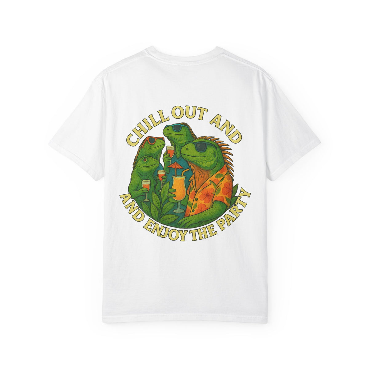 Chilled iguana party time Unisex Garment-Dyed T-Shirt - Family Tyes & Find Your Zen Design