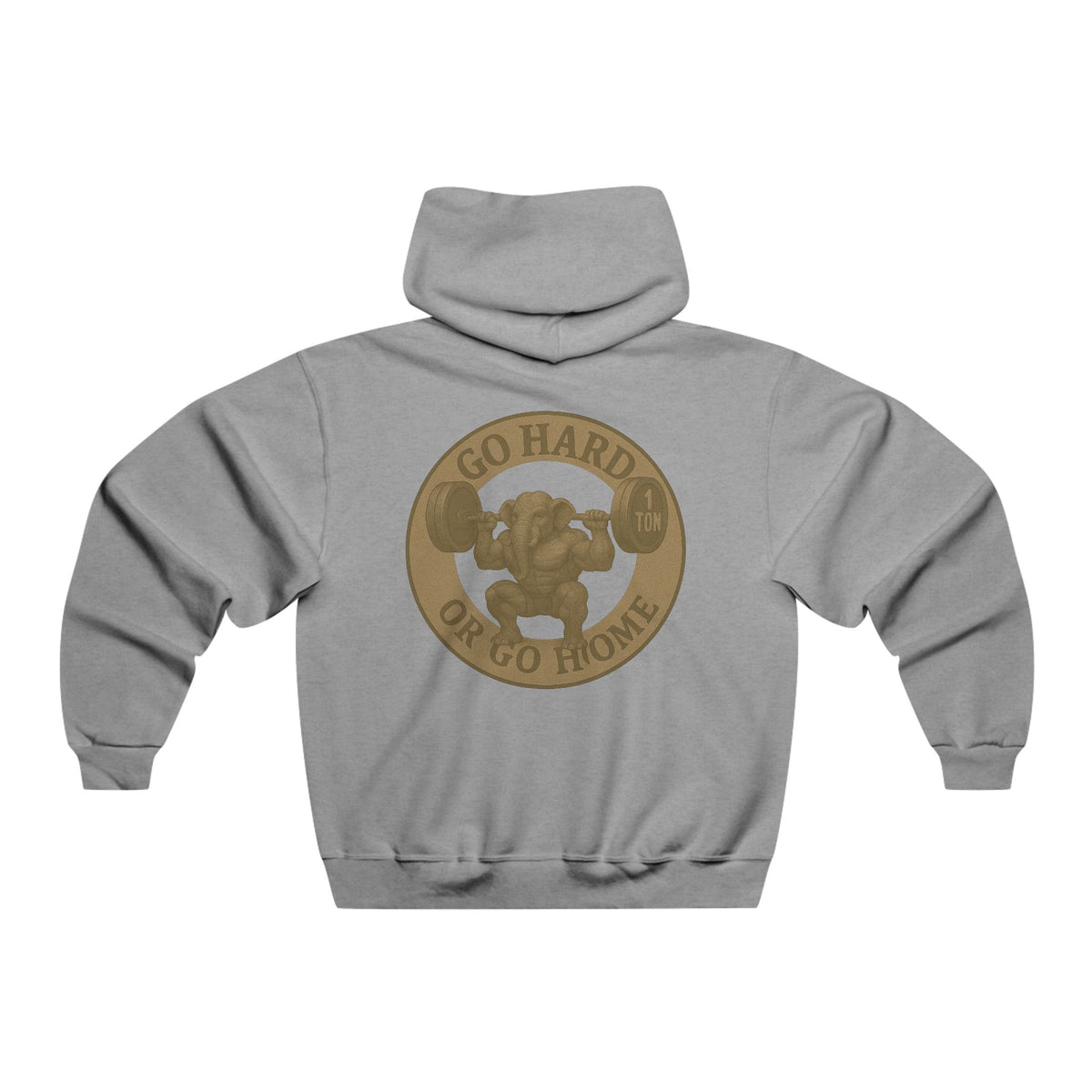 Men's Gym Motivation Hooded Sweatshirt - 'Family Tree' & 'Go Hard or Go Home'