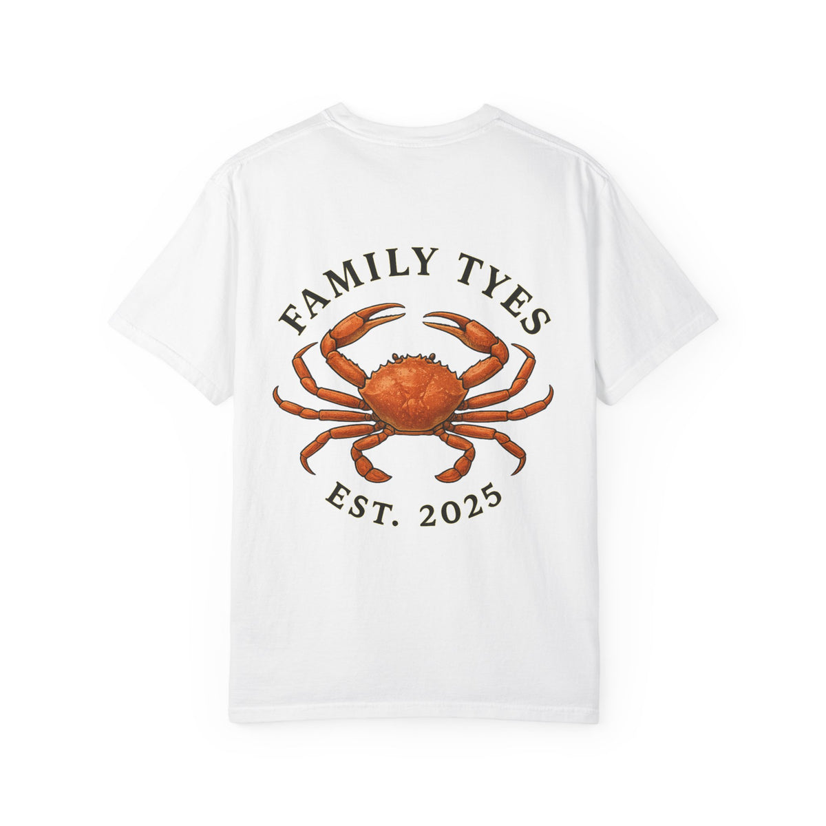 Family Tyes Crab Graphic T-Shirt - Unisex Garment-Dyed Tee