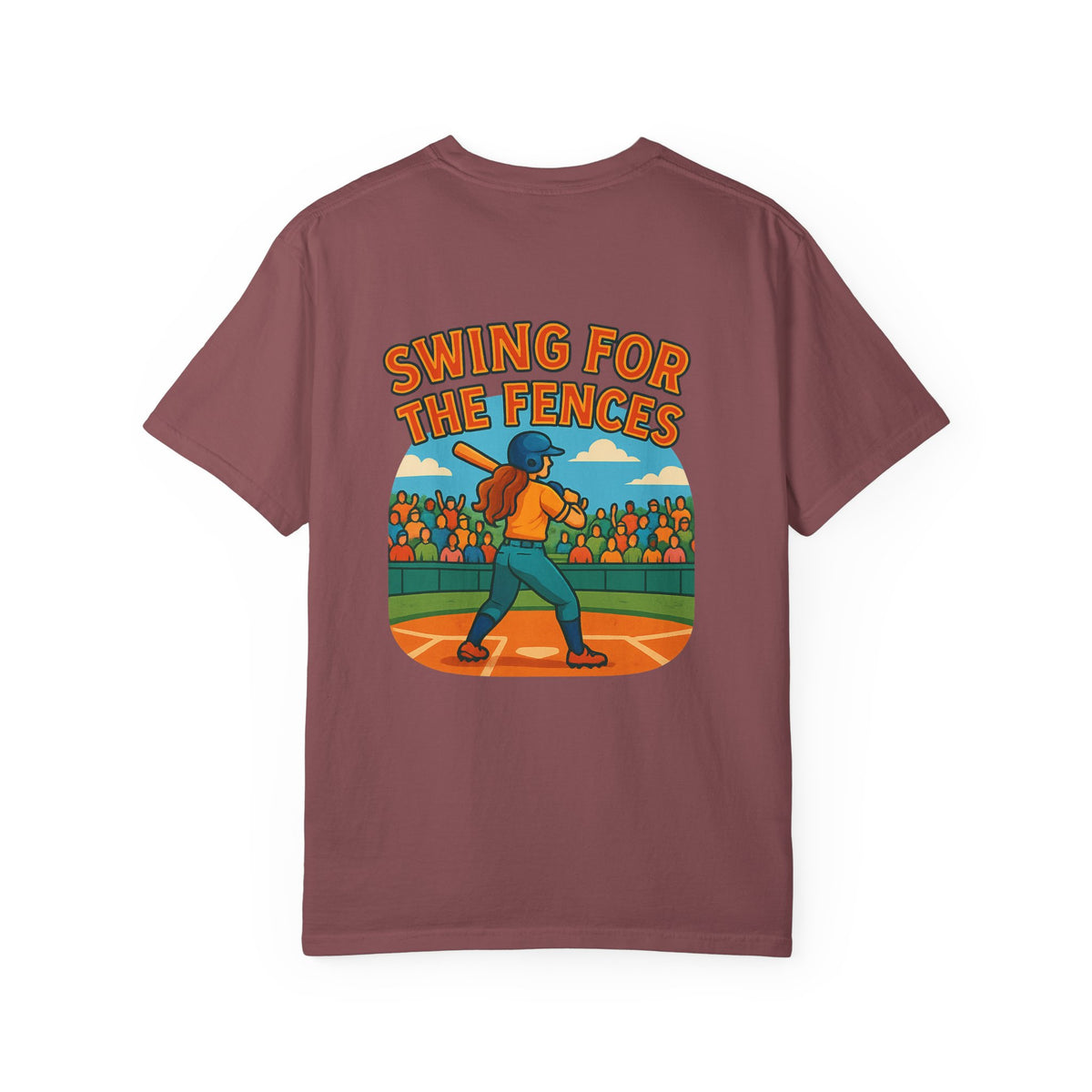 Family Tee sports collection - Swing for the Fences Unisex Garment-Dyed T-Shirt, Casual Wear, Sports Fan Apparel, Family Gatherings, Gift for Baseball Lovers