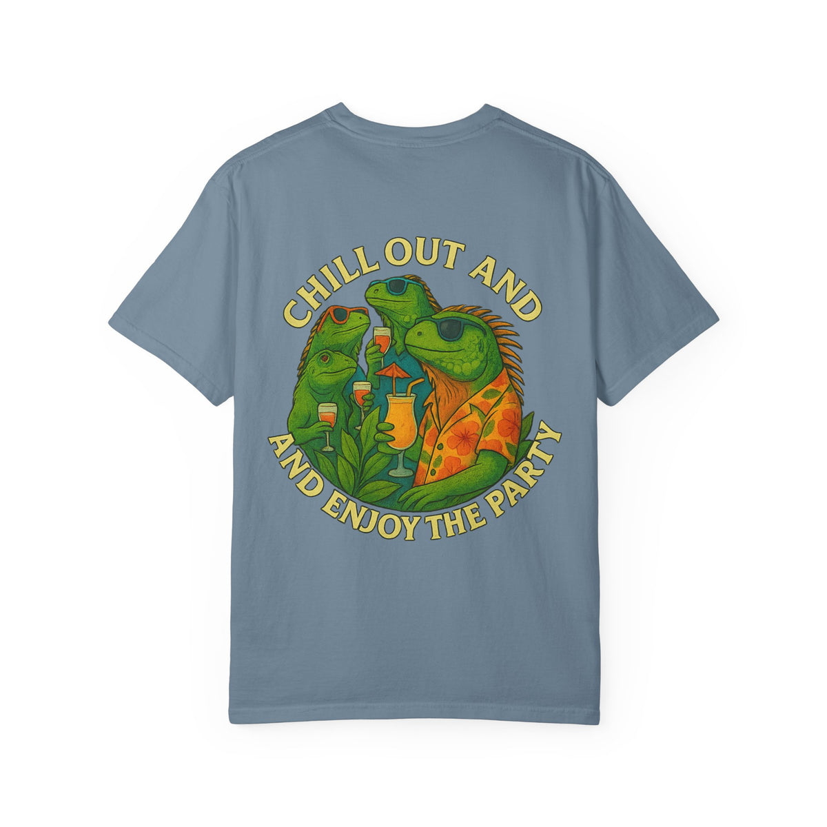 Chilled iguana party time Unisex Garment-Dyed T-Shirt - Family Tyes & Find Your Zen Design