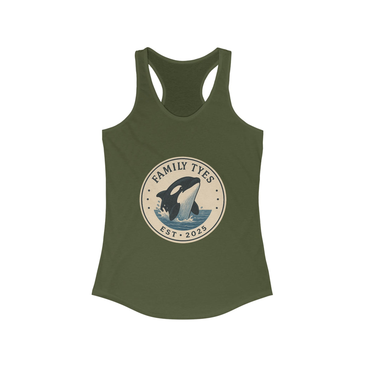 Orca racerback  Tank for Women - Family Tyes - EST 2025