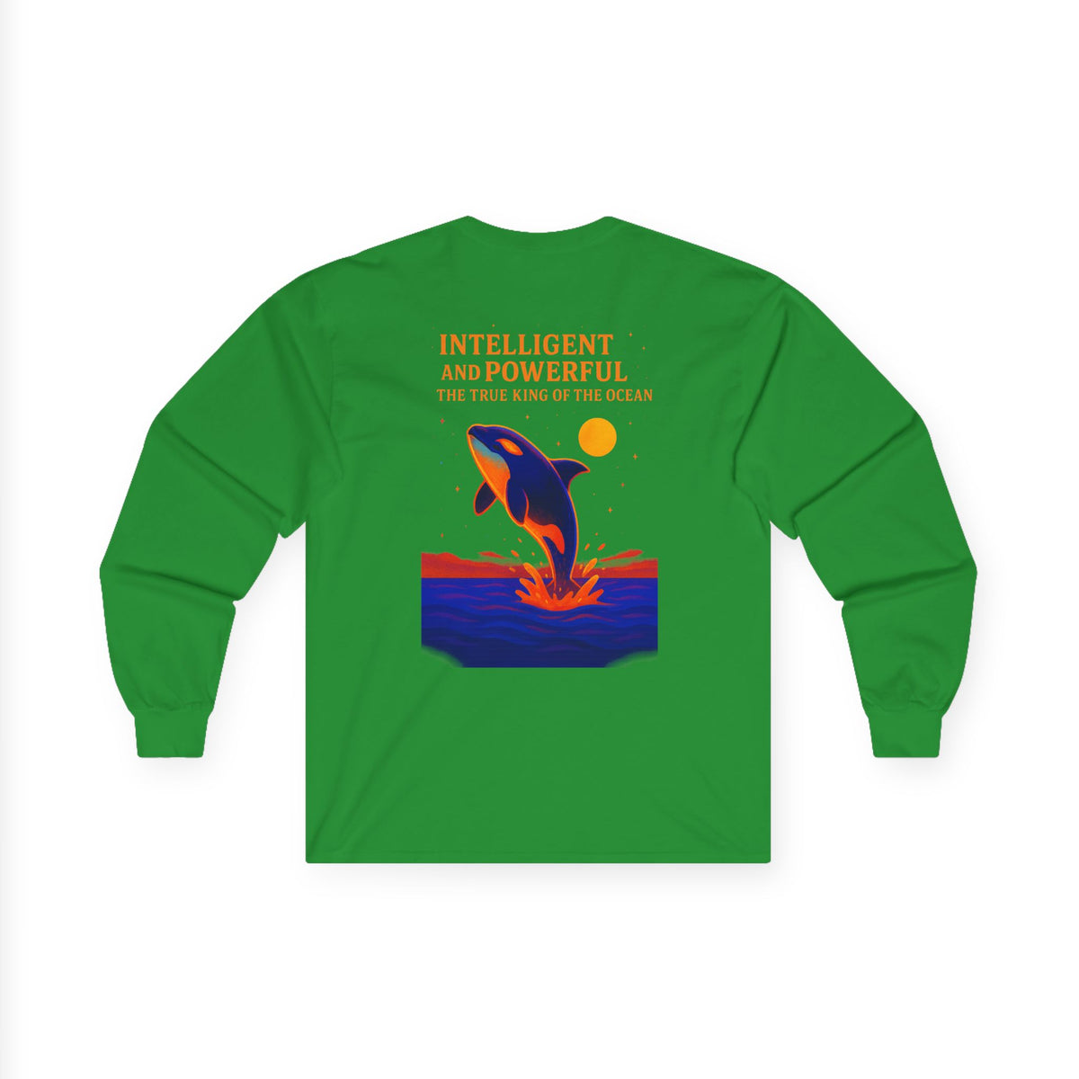 Unisex Long Sleeve Tee - Intelligent and Powerful Whale Design