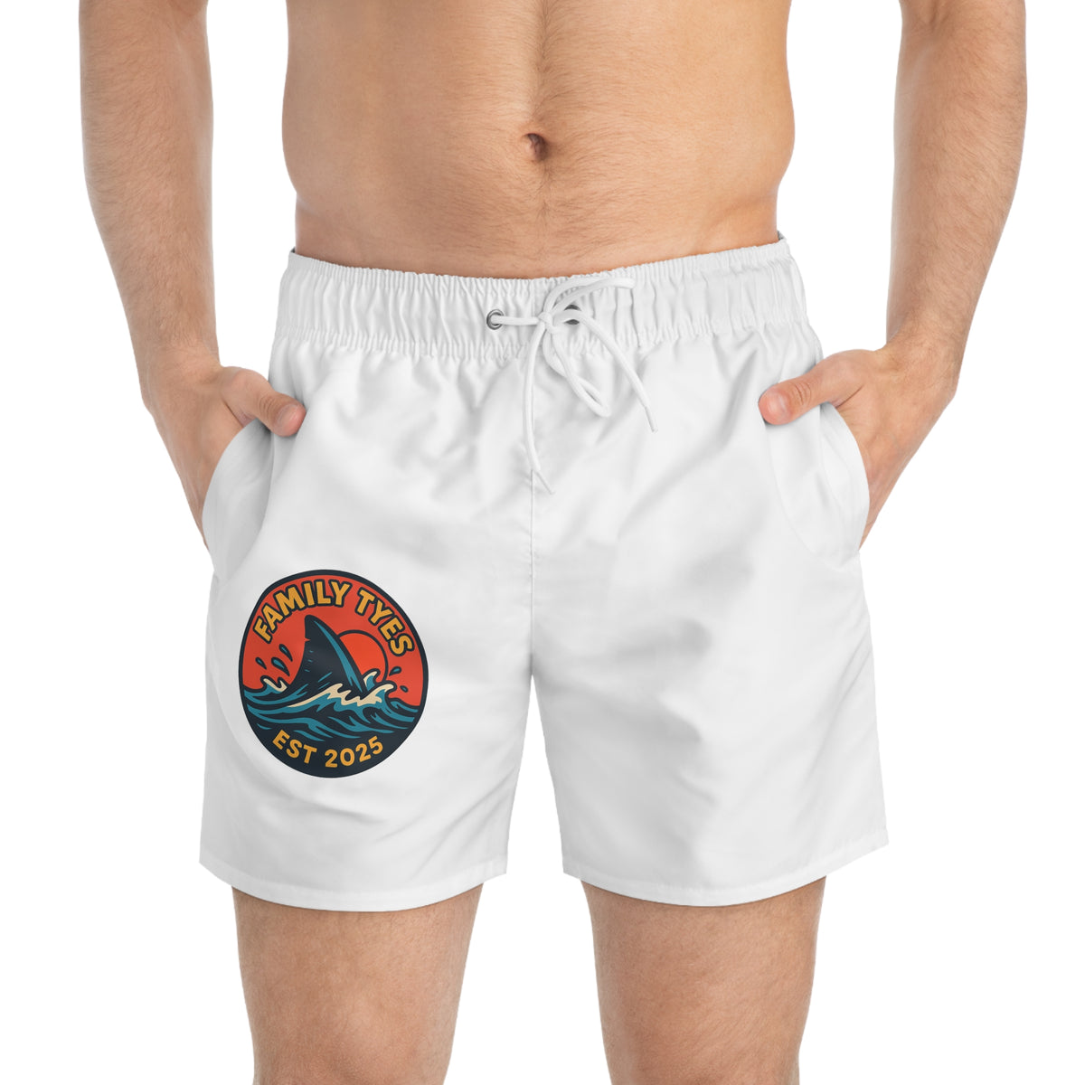 Personalized shark Family Tyes Swim Trunks - Summer Fun Essential