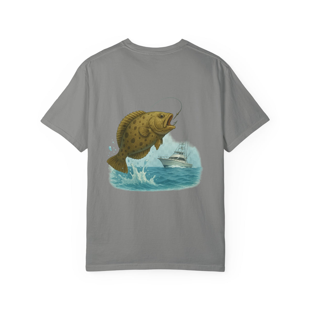 Fishing Family T-Shirt, Unisex Garment-Dyed Tee, Perfect for Fishing Lovers, Family Outings, Gifts for Dad, Ocean Adventure Tee