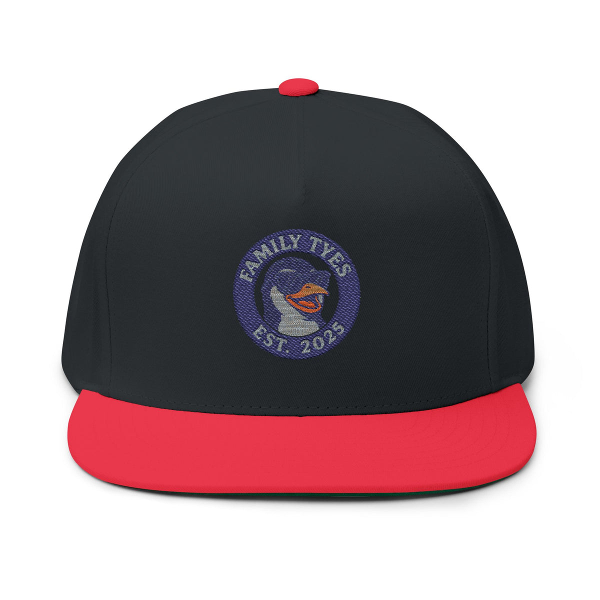 Embroidered Family Tyes Flat Bill Cap