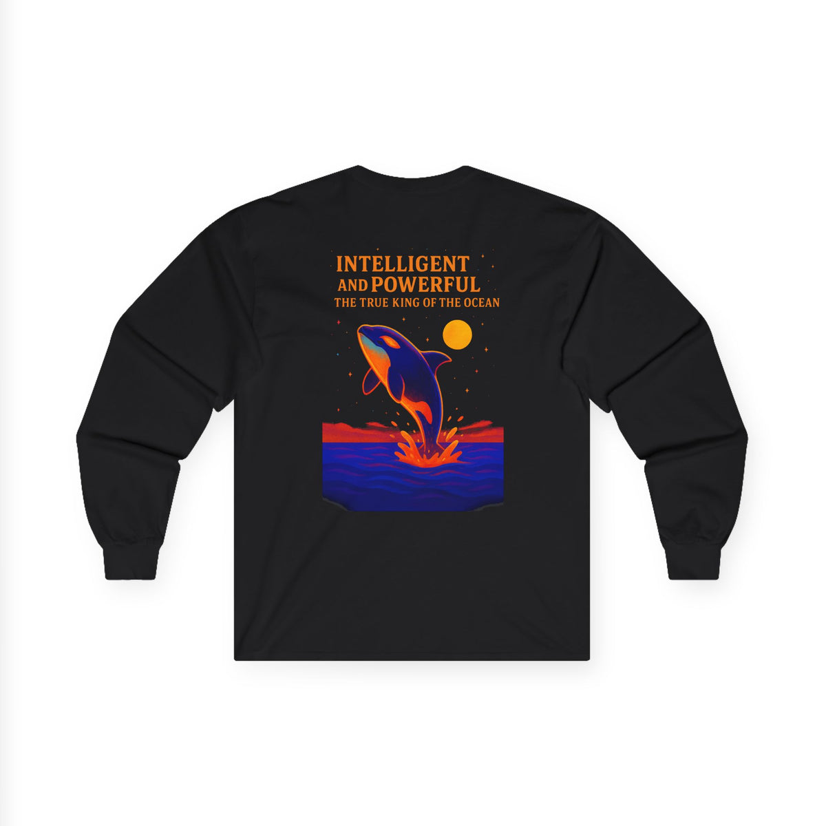 Unisex Long Sleeve Tee - Intelligent and Powerful Whale Design