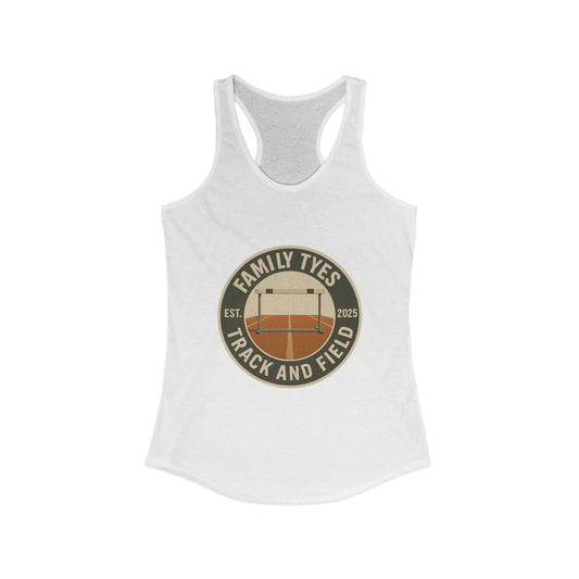 Hurdles Track and Field Racerback Tank for Women - Family Tyes  - EST 2025