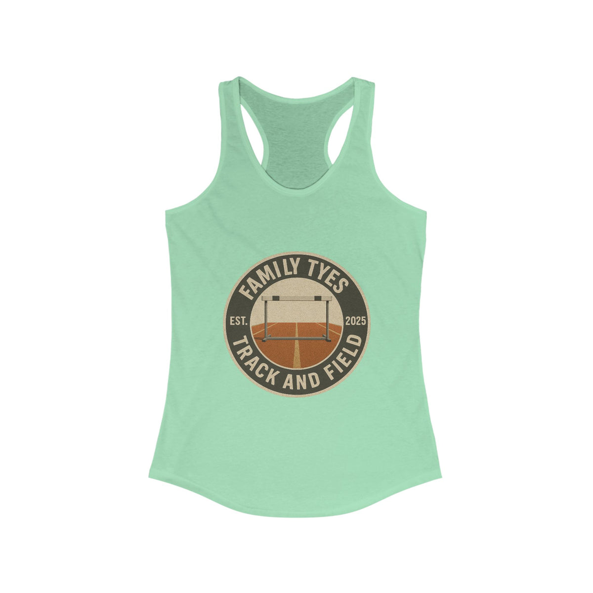 Hurdles Track and Field Racerback Tank for Women - Family Tyes  - EST 2025