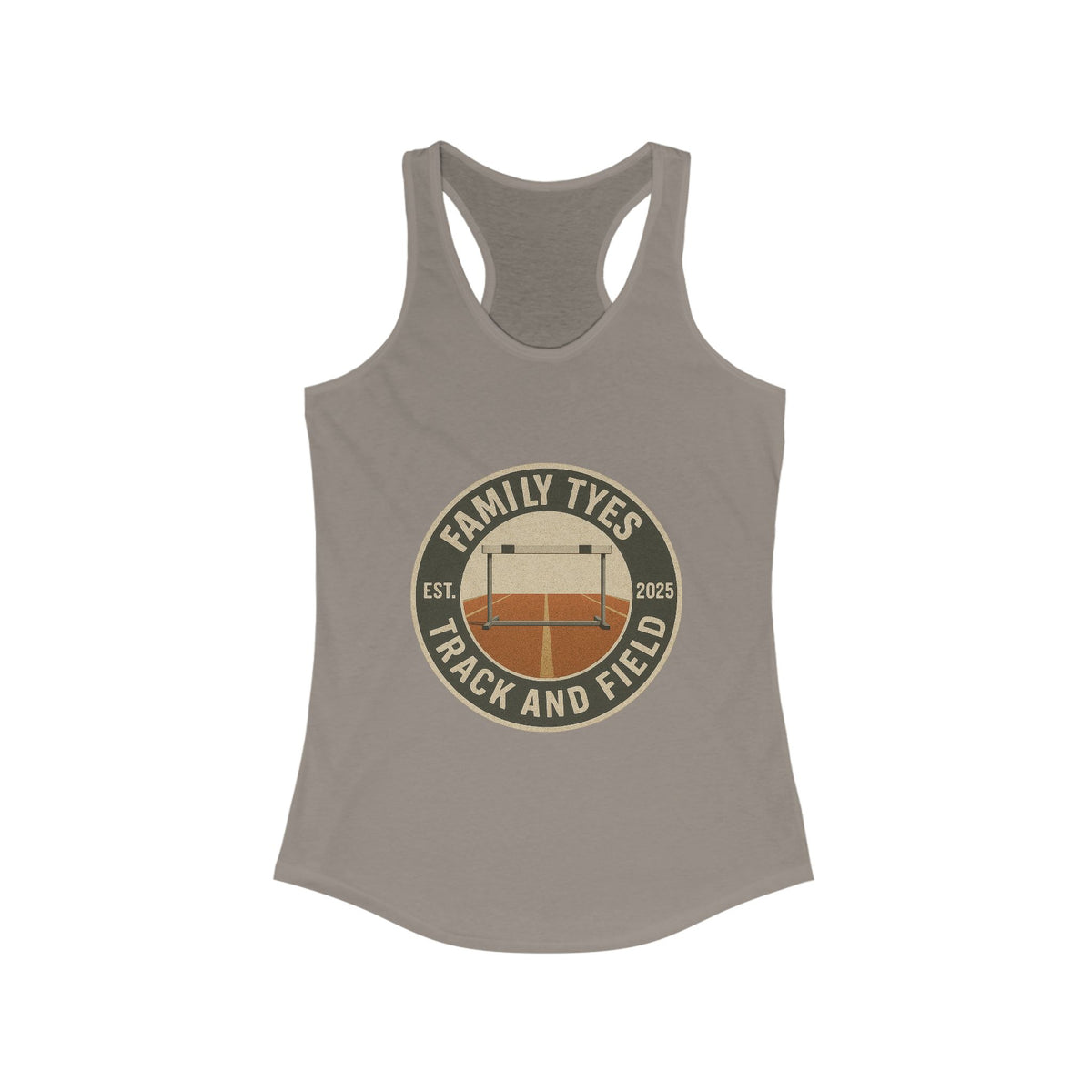 Hurdles Track and Field Racerback Tank for Women - Family Tyes  - EST 2025