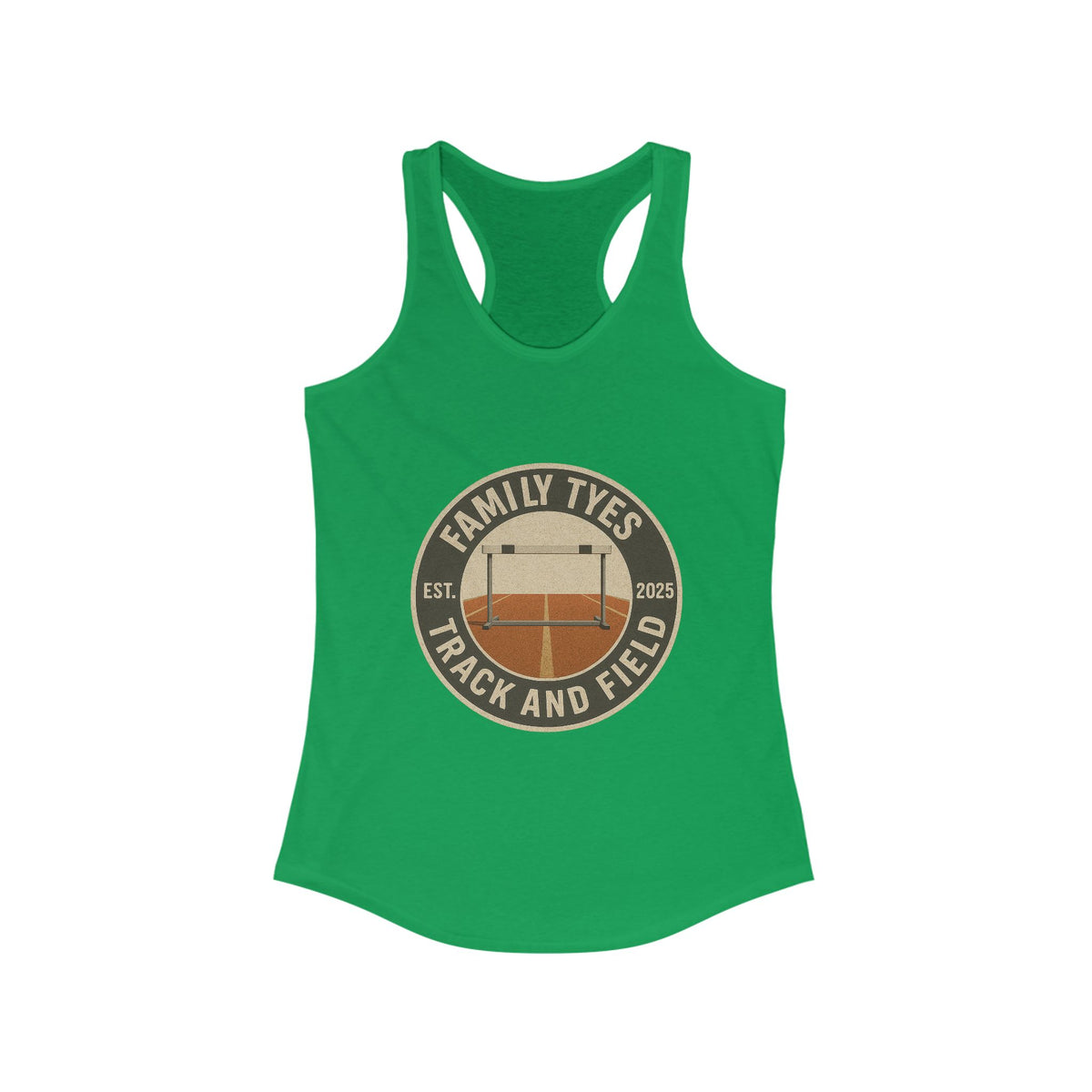 Hurdles Track and Field Racerback Tank for Women - Family Tyes  - EST 2025