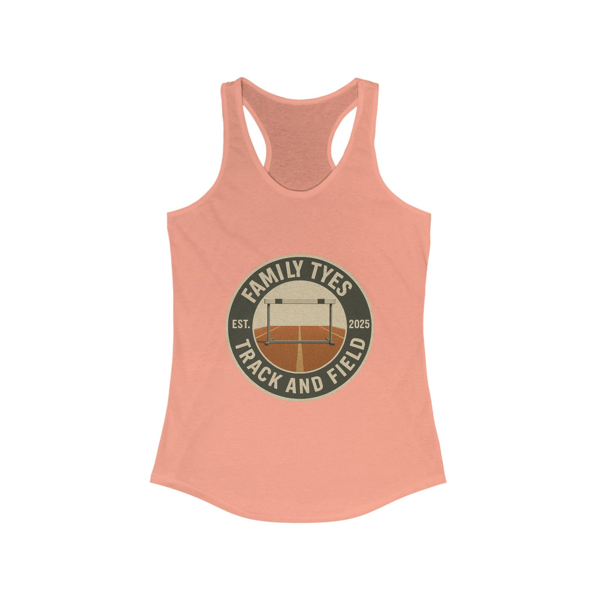 Hurdles Track and Field Racerback Tank for Women - Family Tyes  - EST 2025