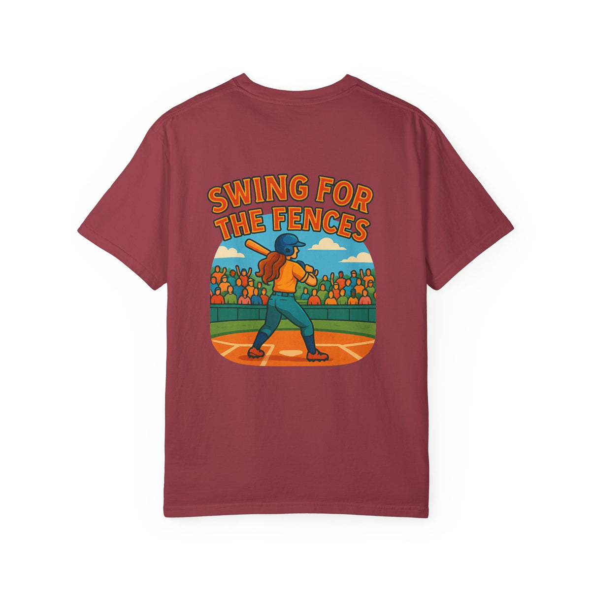 Family Tee sports collection - Swing for the Fences Unisex Garment-Dyed T-Shirt, Casual Wear, Sports Fan Apparel, Family Gatherings, Gift for Baseball Lovers