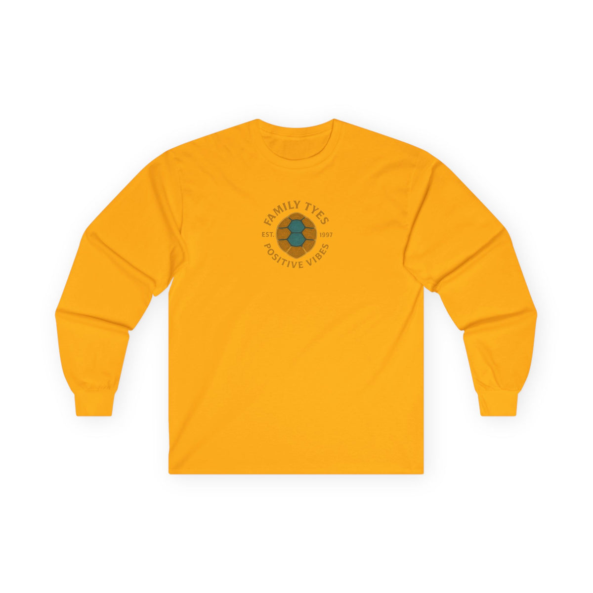 Unisex Long Sleeve Tee - Positive Vibes & Peaceful Turtle Design