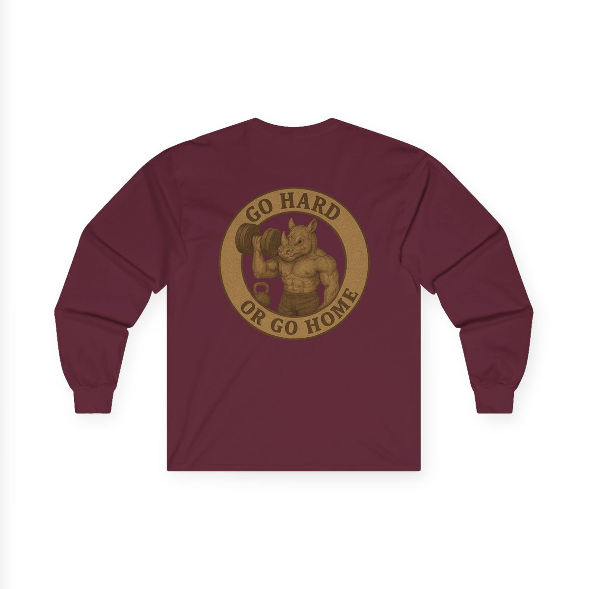 Strength & Motivation Long Sleeve Tee, Gym Shirt, Workout Apparel, Fitness Gift, Go Hard or Go Home Clothing
