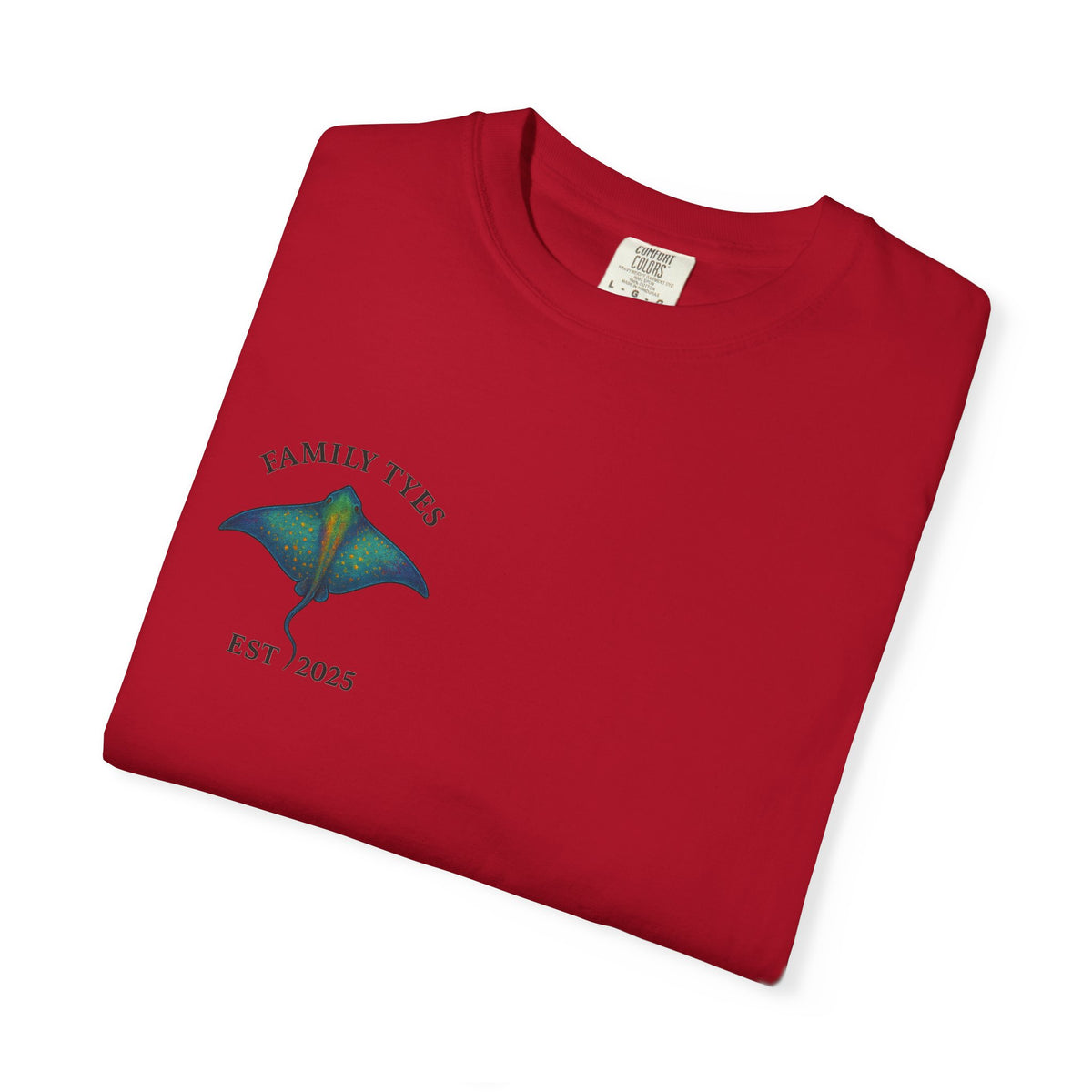 Manta ray Unisex Garment-Dyed T-shirt | Family Tyes 2025 Dolphin Design