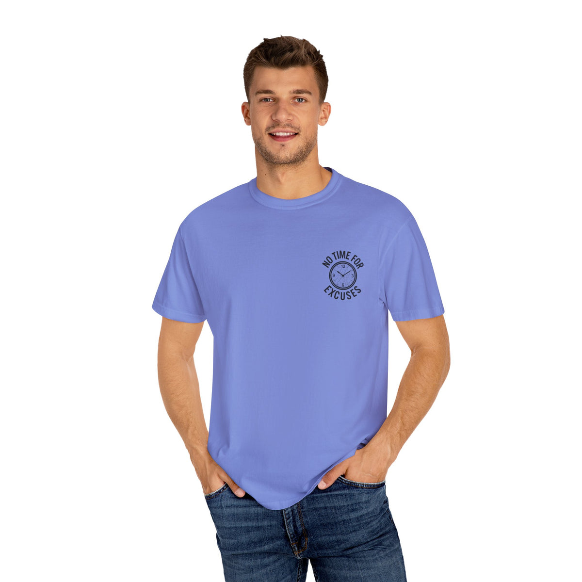 Motivational Unisex T-Shirt - No Time For Excuses, No One Cares, Work Harder - Casual Gift for Fitness, Entrepreneurs, or Inspiration