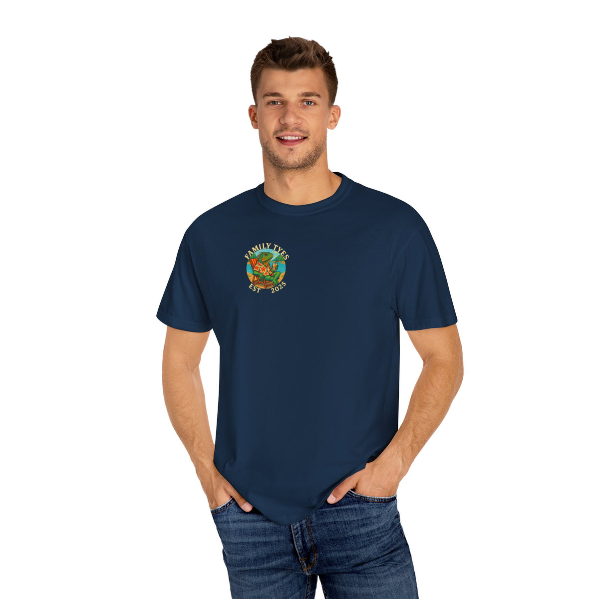 Chilled iguana party time Unisex Garment-Dyed T-Shirt - Family Tyes & Find Your Zen Design