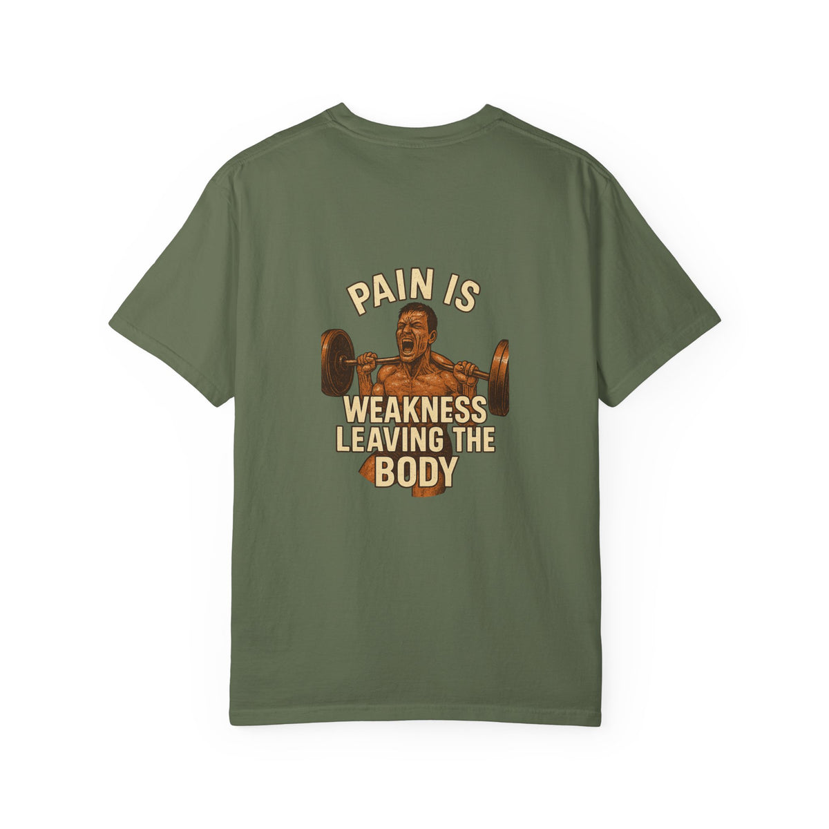 Unisex Motivational Gym T-Shirt | No Pain, Pain is Weakness Leaving the Body, Fitness Gift, Workout Tee, Bodybuilding Apparel