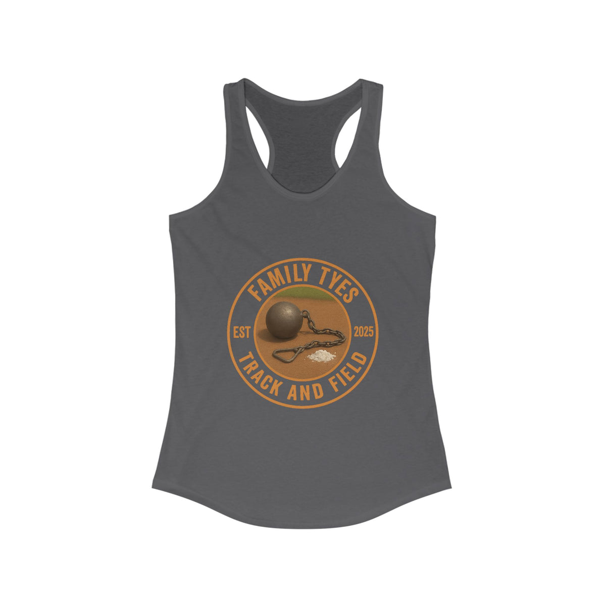 Track and Field Racerback Tank for Women - Family Tyes - EST 2025