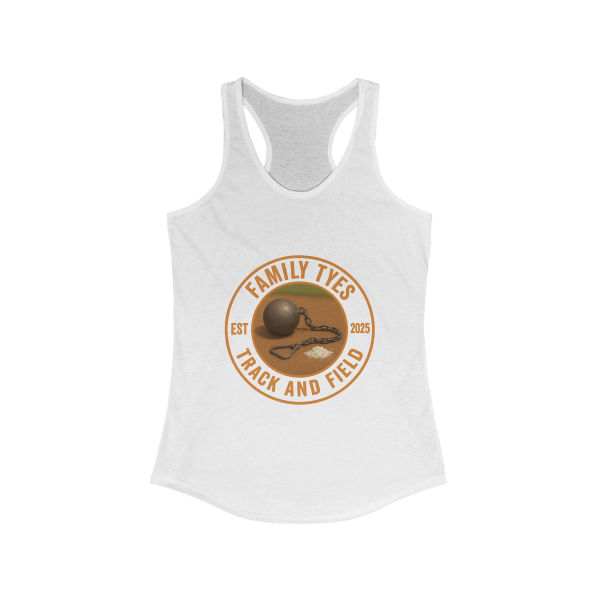 Track and Field Racerback Tank for Women - Family Tyes - EST 2025