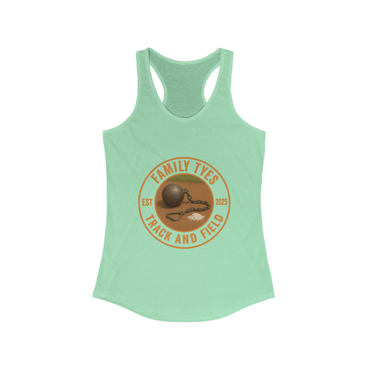 Track and Field Racerback Tank for Women - Family Tyes - EST 2025
