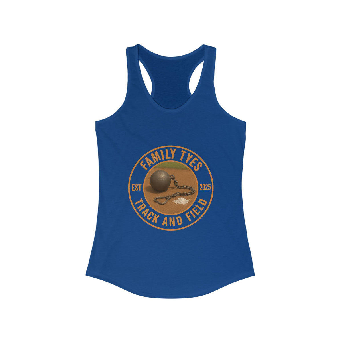Track and Field Racerback Tank for Women - Family Tyes - EST 2025