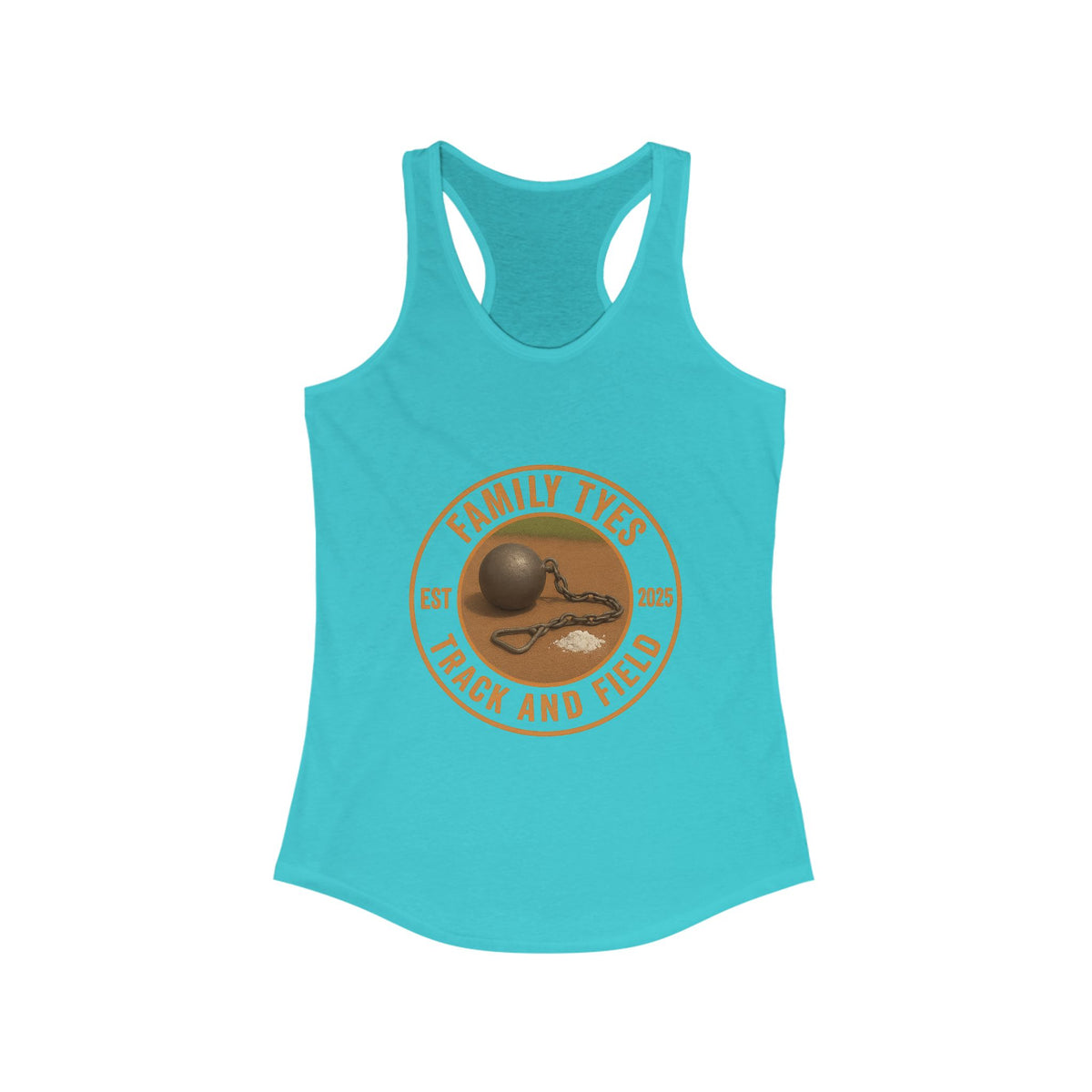 Track and Field Racerback Tank for Women - Hammer Throw - Family Tyes  - EST 2025