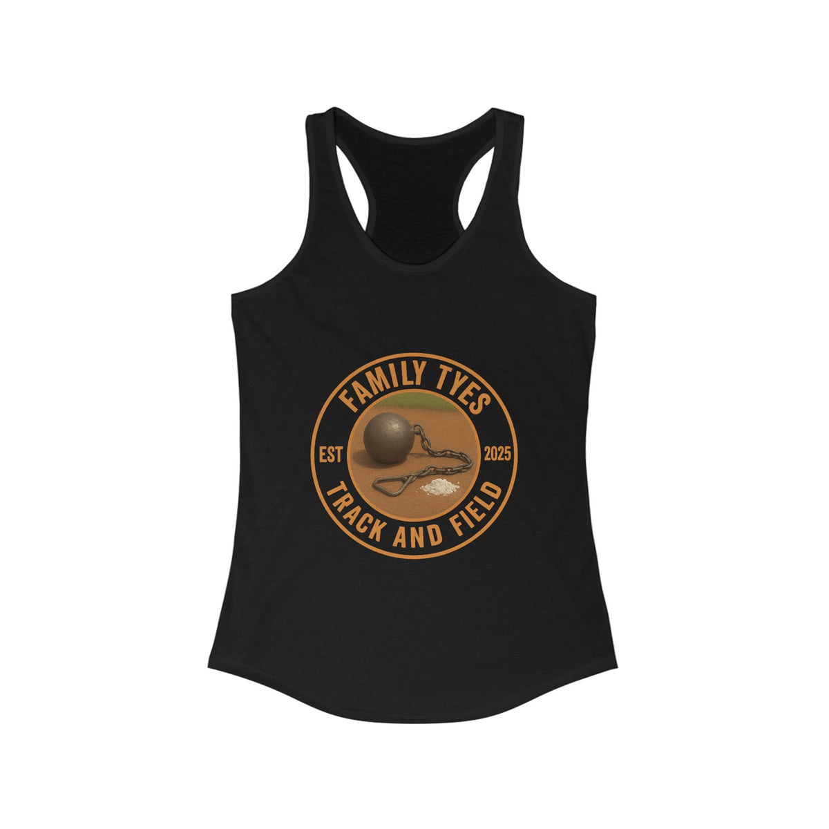 Track and Field Racerback Tank for Women - Hammer Throw - Family Tyes  - EST 2025